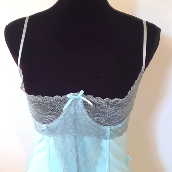 NEW Coquette Size M (approx 12) Misty Light Blue Bustier - Picture 2 of 9